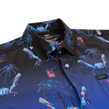 Synth Crab (Blue) Button Down (Pearl Snaps)