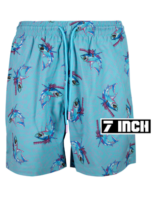 Synth Shark Shorts (5" and 7" Inseam)