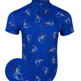 Synth Shark (Blue) Polo