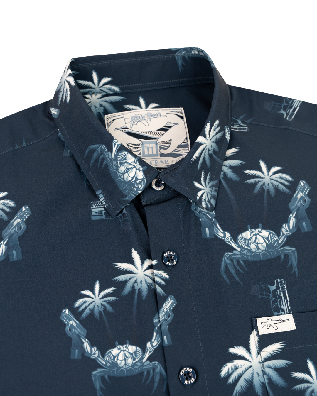 crab dress shirt Nautical Crab & Anchor (Navy) / Hawaiian Shirt