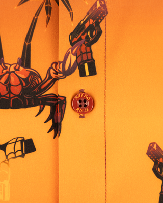 Synth Crab (Orange) Button Down
