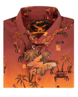 Synth Crab (Orange) Button Down
