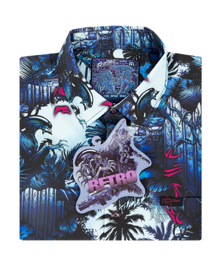 Alien vs Predator (Blue) Button Down