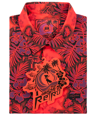 Tropic Aloha (Red) Button Down