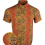 Tropic Aloha (Burnt Orange) Button Down