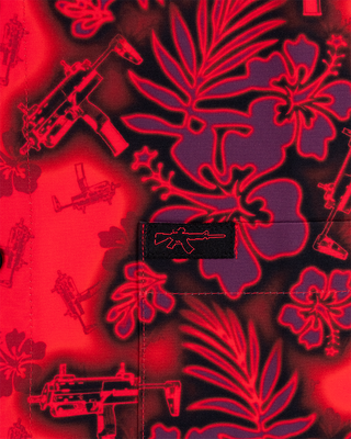 Tropic Aloha (Red) Button Down