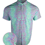 Tropic Aloha (Mint/Pink) Button Down