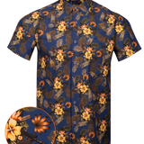 Tropics (Blue/Gold) Button Down