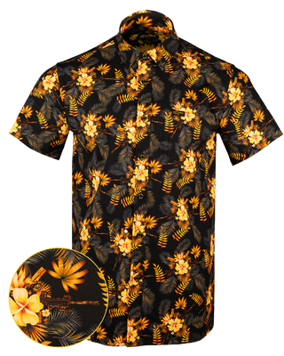 Tropics (Black/Gold) Button Down