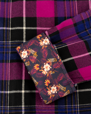 Tropics (Maroon) Flannel