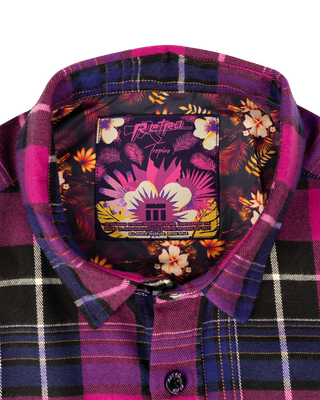 Tropics (Maroon) Flannel