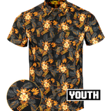 Tropics Black/Gold Button Down (Youth)