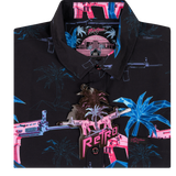 Palm (Black) Button Down