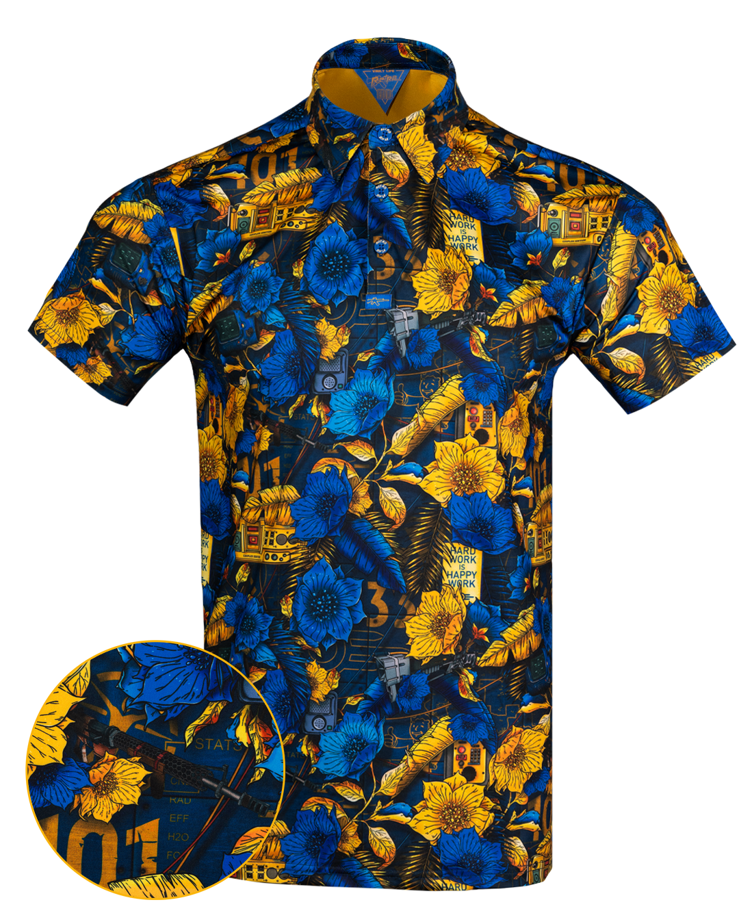 Retro Rifle - Men's Polo Shirt - Midnight Rider Retro Rifle - Men's Polo Shirt - Midnight Rider