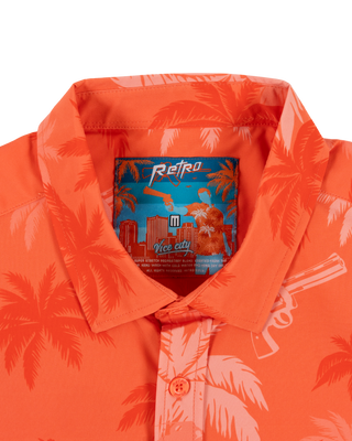 Retro City (Orange) Button Down