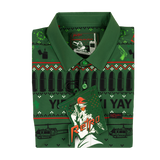 Yippee-Ki-Yay (Green) Button Down