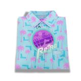Rising Palm (Blue/Pink) Button Down