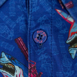 Synth Shark (Blue) Polo
